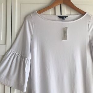 White blouse with bell sleeves from BR Factory